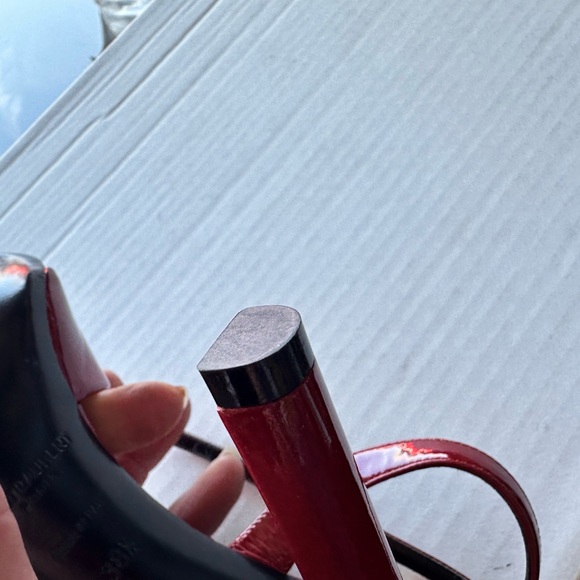 Saint Laurent Paris Deep Cherry Red Sandals Lk. New Size 38 1/2 - Picture 7 of 8